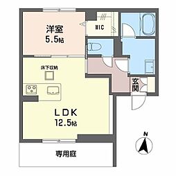 ノルディア野田 1LDKの間取図画像