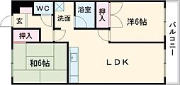 シティーハイツきむら 2LDKの間取図画像