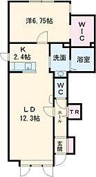 滝川東町1新築MS C 1LDKの間取図画像