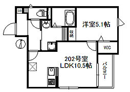 3ON 1LDKの間取図画像