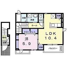 ベーシックスクエアE 1LDKの間取図画像