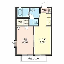 Y.K.あんさいハイツ 1LDKの間取図画像