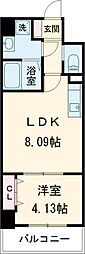 リアライズ宿院 1LDKの間取図画像
