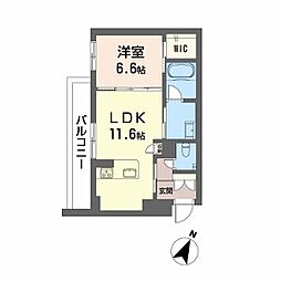 シャーメゾン絆IV 1LDKの間取図画像