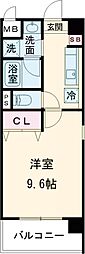フランディルりんくう 1Kの間取図画像