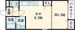 EIKOU菊水通 1LDKの間取図画像