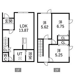 ソレイユ早来II 3LDKの間取図画像