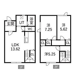 ソレイユ早来II 3LDKの間取図画像