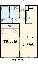 トゥルース 1LDKの間取図画像