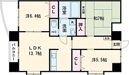 七福神ビル 3LDKの間取図画像
