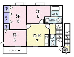 スマイルK 3DKの間取図画像