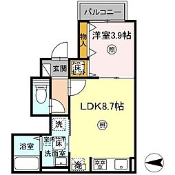 PREMILIFE中春日 1LDKの間取図画像