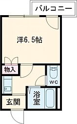 シーサイドマンション 1Kの間取図画像