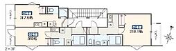 MELLAS西川口IV ワンルームの間取図画像