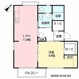 フォーレスO 1LDKの間取図画像