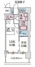 スプランディッド堺東DUE 1LDKの間取図画像