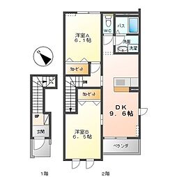 ノルン 2DKの間取図画像
