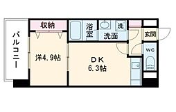 サムティ熊本駅南 1DKの間取図画像