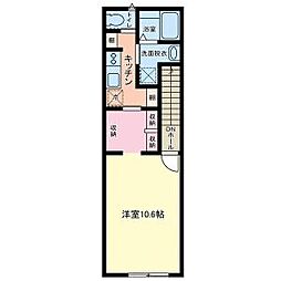 Kermit2 1Kの間取図画像