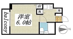 メゾン・ド・ヴィレ住吉 ワンルームの間取図画像