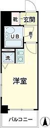 ニックアーバンスピリッツ川崎 ワンルームの間取図画像