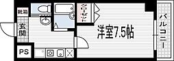 ピュアドミトリーシミズ 1Kの間取図画像