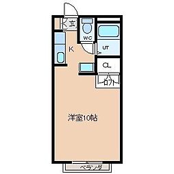 ストークハイツ3 ワンルームの間取図画像