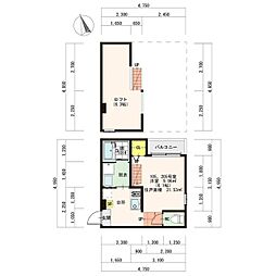 CARPEDIEM 1Kの間取図画像