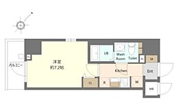 N-stageIsehara2 1Kの間取図画像