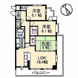 プリムローズ 3LDKの間取図画像