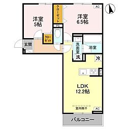 charme 2LDKの間取図画像
