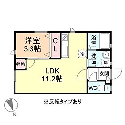 ラ・カーザ・デル・クォーレ 1LDKの間取図画像