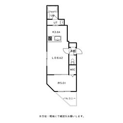 札幌市中央区北七条西11丁目マンション 1LDKの間取図画像