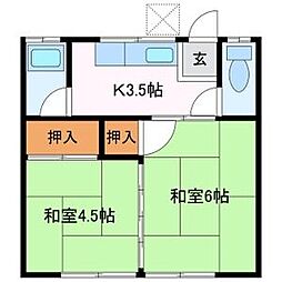 打田アパート 2Kの間取図画像