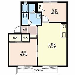 セナ・ブセナA 2LDKの間取図画像