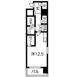 Forest.N ワンルームの間取図画像