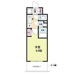 エスリードレジデンス大阪福島イースト 1Kの間取図画像