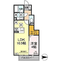 Cozy space 1LDKの間取図画像