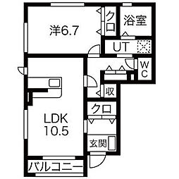 グランルミエール 1LDKの間取図画像
