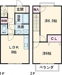 ディアスボナールA 2LDKの間取図画像