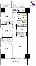 シャーメゾンステージ博多 3LDKの間取図画像