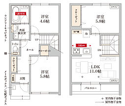 アクアルーチェ駒形 3LDKの間取図画像