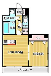 カーサ・レシェンテ 1LDKの間取図画像