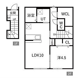 GRACE鳴神 1LDKの間取図画像