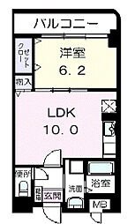 ラポール西大島イースト 1LDKの間取図画像