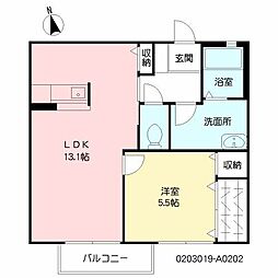 メゾン谷山 1LDKの間取図画像