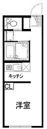 能見台ロイヤルコート ワンルームの間取図画像