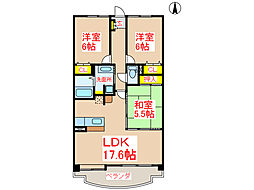 ISORA 3LDKの間取図画像