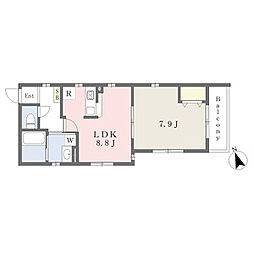 precious MORIOKA 1LDKの間取図画像