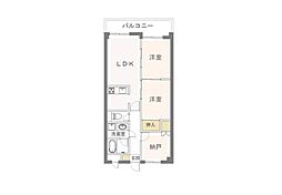 K・Iフラット越谷 2SLDKの間取図画像